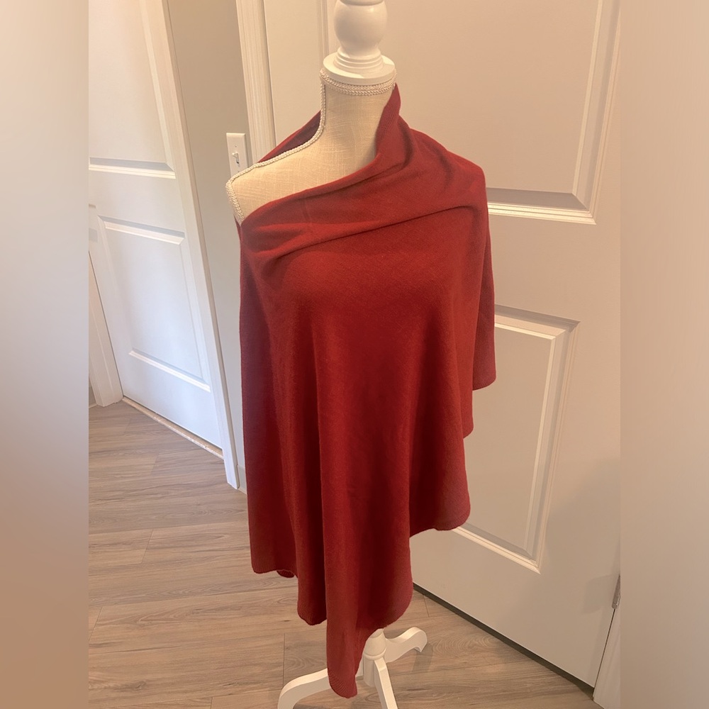 Berry Red Poncho - One Size - Never Worn